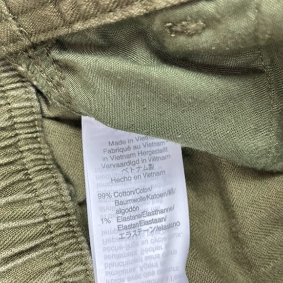 Madewell Camp shorts high waist mono stripe army olive green size S classic - Picture 6 of 8